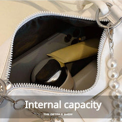 Stylish Bowknot Decor Baguette Bag with Chain Strap