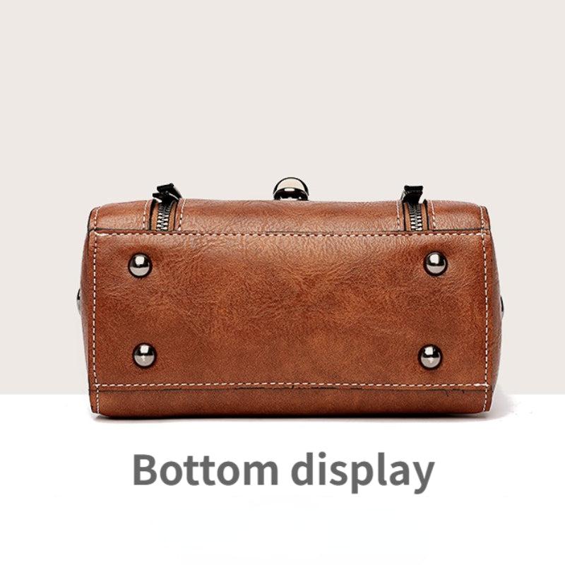 Vintage Square Crossbody Bag Faux Leather Purse