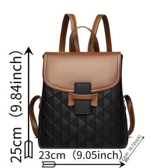 Vintage Flap Backpack Purse Anti Theft Travel Daypack Women's Retro Classic