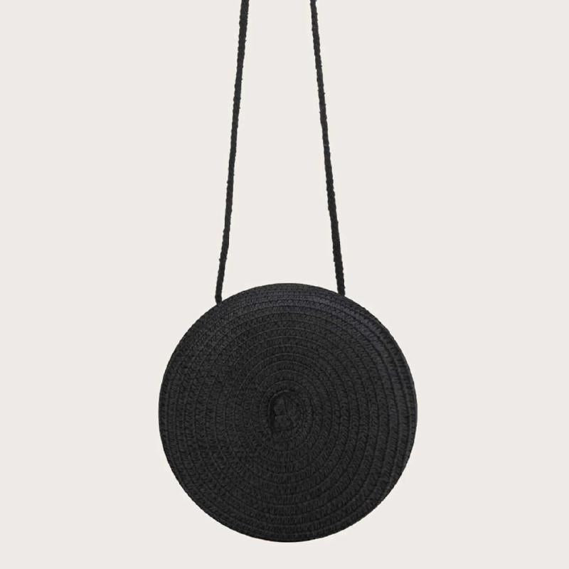 Straw Woven Round Bag Crossbody Shoulder Bag 16 0cm 16 0cm