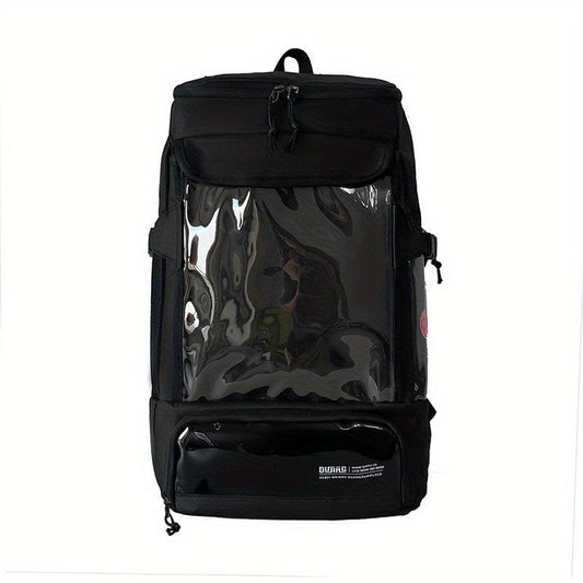 Large Travel Storage Backpack with Front Transparent Pocket