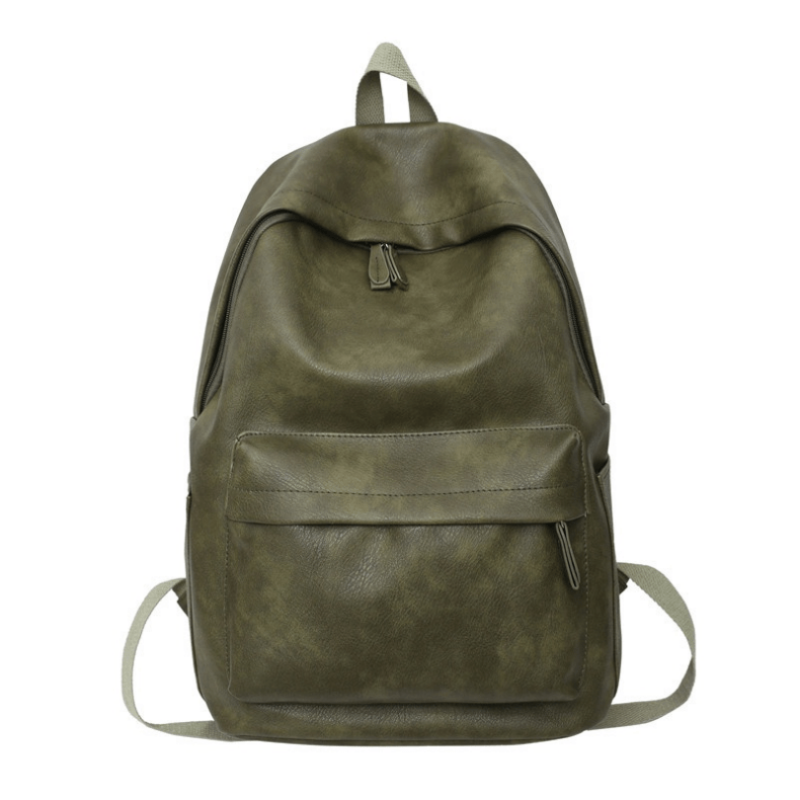 Vintage Street Wear Backpack Large Capacity Travel Rucksack PU Leather