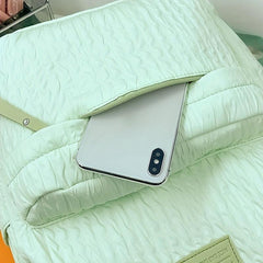 Letter Patch School Backpack Large Capacity Casual Bag For Travel