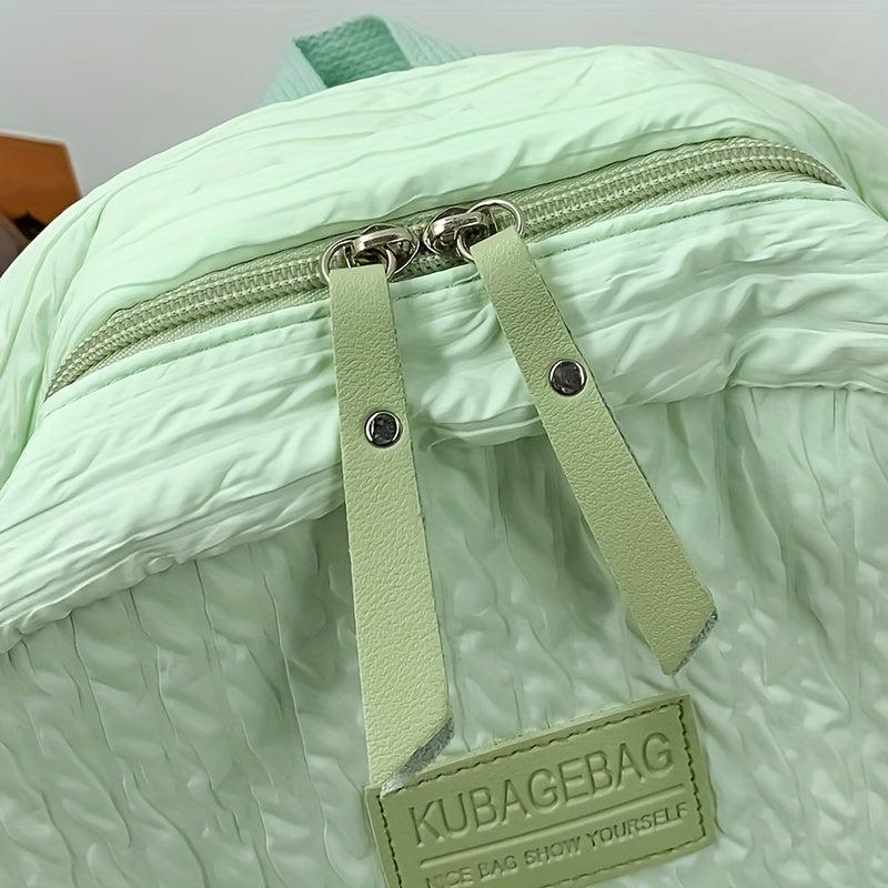 Letter Patch School Backpack Large Capacity Casual Bag For Travel