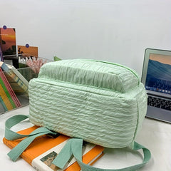 Letter Patch School Backpack Large Capacity Casual Bag For Travel
