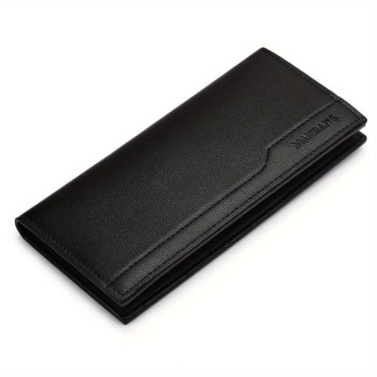 Men's Leather Long Wallet Card Holder Clutch Bag Money Clip