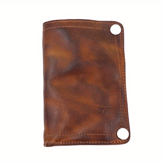 Top Layer Leather Wallet Retro Men's Long Card Package