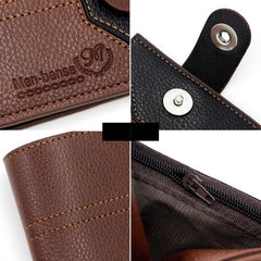 Men's Leather Short Wallet Money Clip Card Holder Hasp Coin Purse