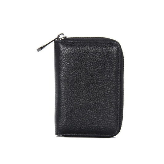 Men's RFID Blocking Zipper Card Holder Short Wallet