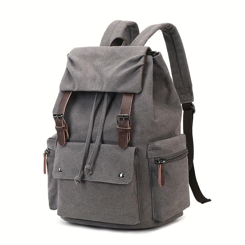 Canvas Backpack with Laptop Compartment & Adjustable Straps