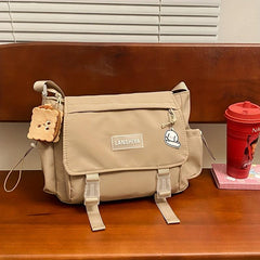 Japanese-Inspired Messenger Bag with Crossbody Strap