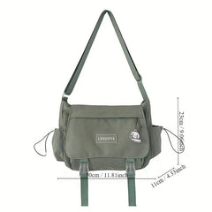 Japanese-Inspired Messenger Bag with Crossbody Strap