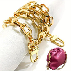 Metal Purse Chain Strap 9mm Thick O Ring Crossbody Bag Chain Replacement