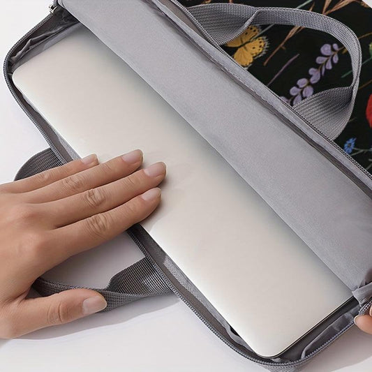 Floral Print Laptop Case 35 Laptop Cover with Shoulder Strap