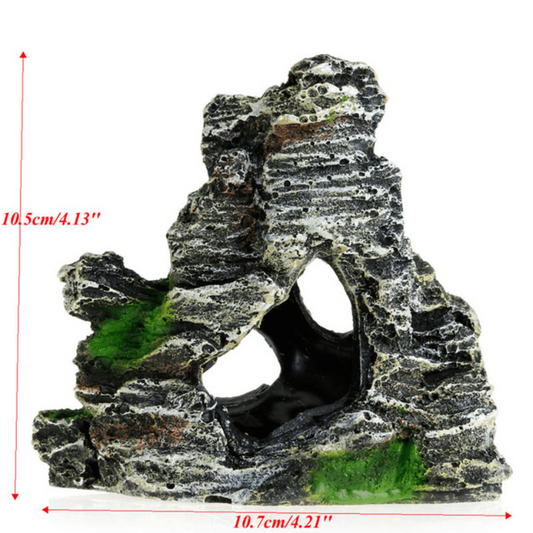 Realistic Mountain Hiding Cave Decoration for Aquarium