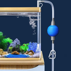 Aquarium Water Change Kit with Flow Adjustable Protective Net Vacuum Cleaner