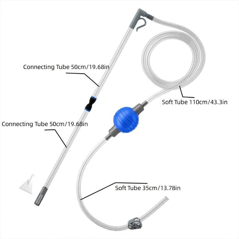 Aquarium Water Change Kit with Flow Adjustable Protective Net Vacuum Cleaner