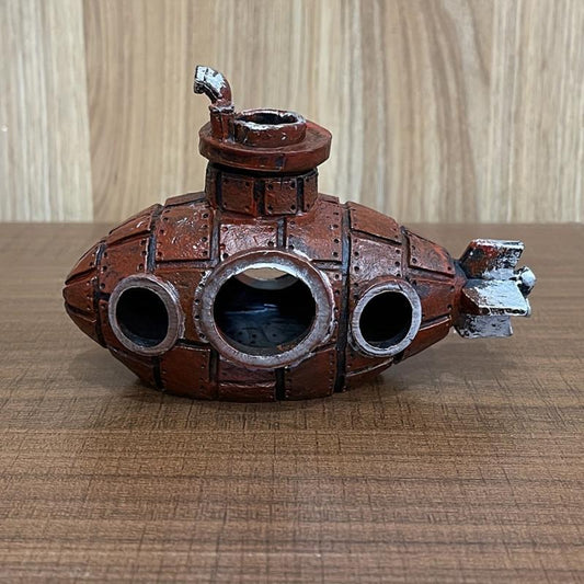 Submarine Diver Fish Tank Ornament Resin Sunken Decor