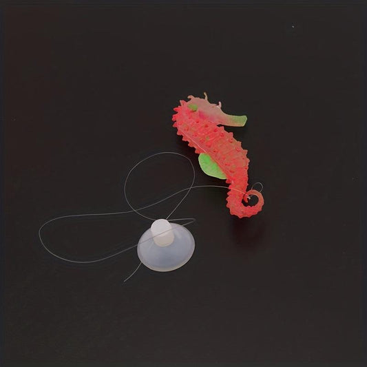 1pc Glowing Sea Horse Ornament Artificial Fish Tank Decor