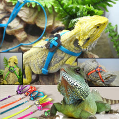 Soft Adjustable Reptile Lizard Harness Leash
