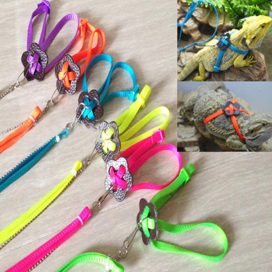 Soft Adjustable Reptile Lizard Harness Leash