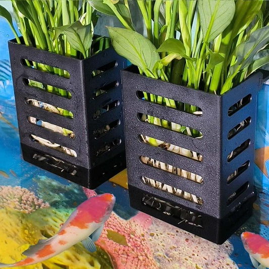 2pcs Hanging Aquarium Planter Cups Aquatic Plants Holder Fish Tank Decor