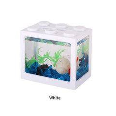 Small Plastic Fish Tank with Filter and LED Light