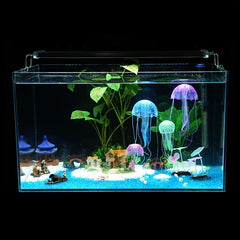 Glowing Jellyfish Aquarium Ornament Artificial Swim Effect Fish Tank Decor