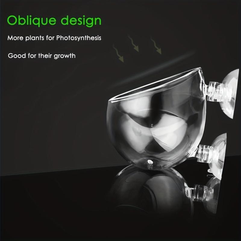 Aquarium Plant Cup Glass Holder with Suction Cups