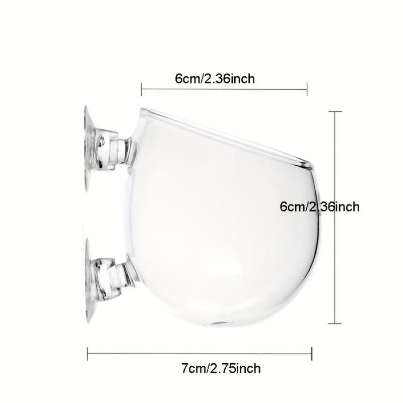 Aquarium Plant Cup Glass Holder with Suction Cups