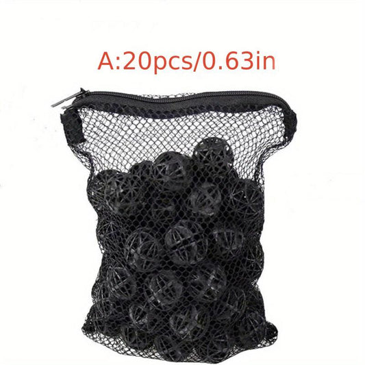 20pcs Aquarium Bio Balls Filter Media with Media Bags