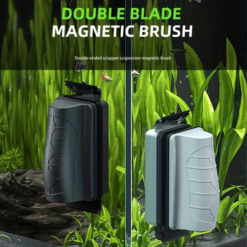Magnetic Aquarium Fish Tank Cleaner Brush Algae Scrapper