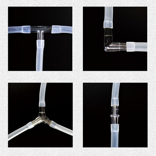 Aquarium Air Pump Accessories Straight Tee & 4mm Oxygen Pipe Special Valve
