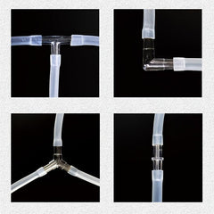 Aquarium Air Pump Accessories Straight Tee & 4mm Oxygen Pipe Special Valve