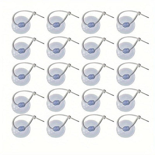 20pcs Aquarium Suction Cups & Hooks with Adjustable Cable Ties
