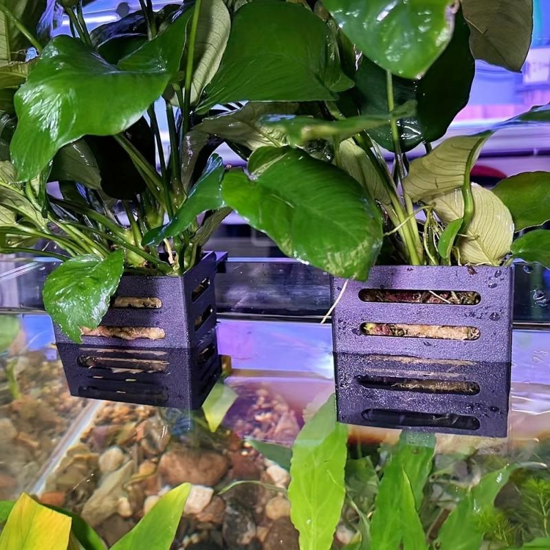 Plastic Hanging Aquarium Plant Holder Cups w/ Holes
