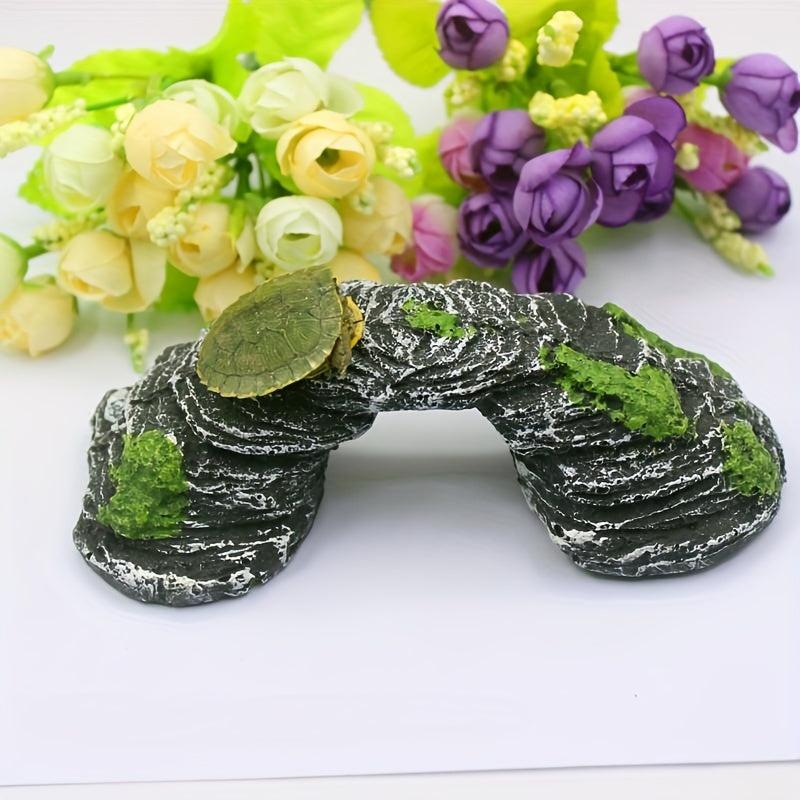 Turtle Basking Platform Fish Tank Decor Tortoise Resting Rock