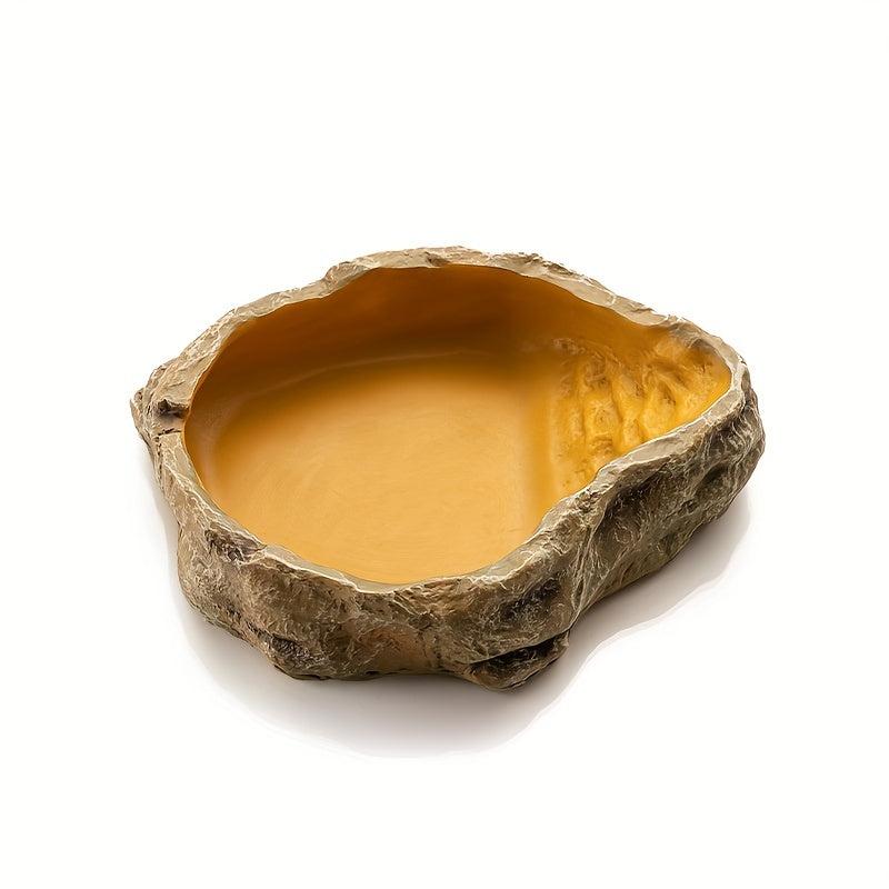 Resin Rock Dish for Reptile and Amphibian Feeding