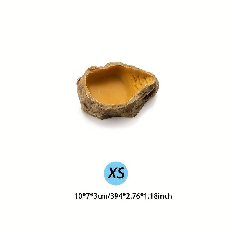Resin Rock Dish for Reptile and Amphibian Feeding