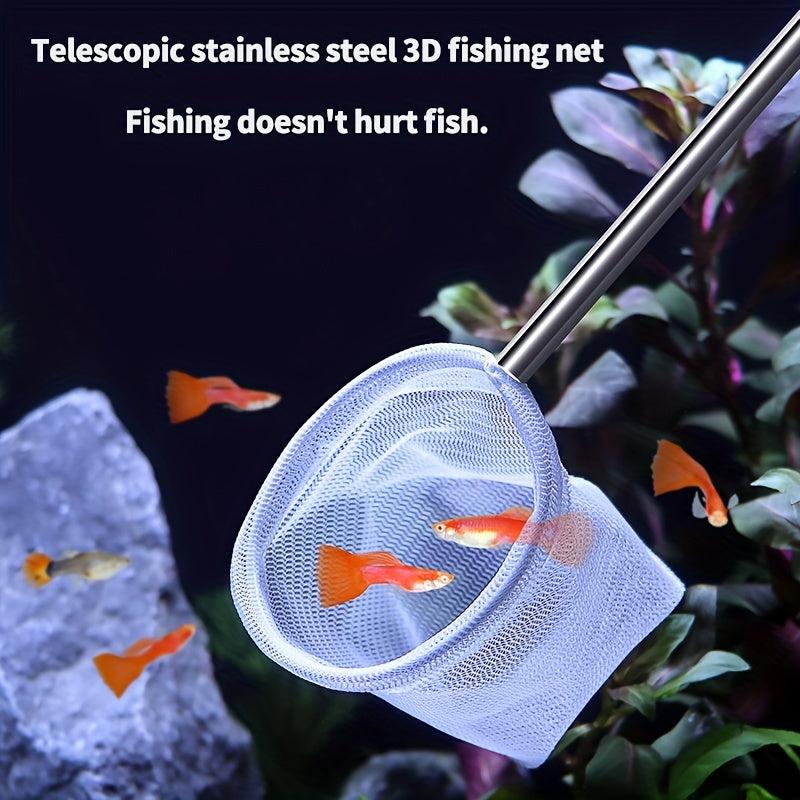 Mini Fishing Net Stainless Steel Telescopic Hand Net Small Fishing Net