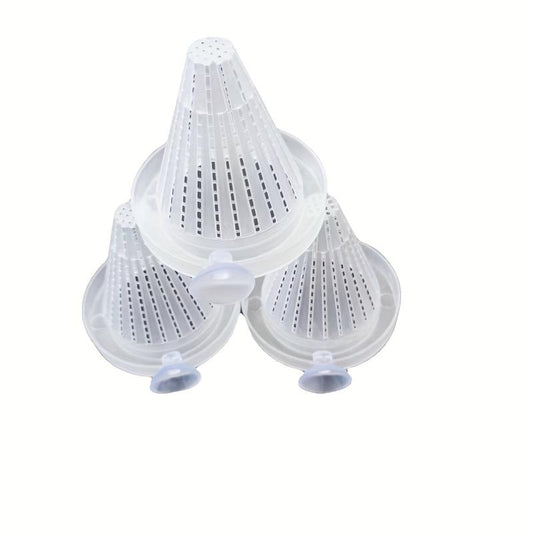 Plastic Cone Shape Aquarium Red Worm Fish Feeder