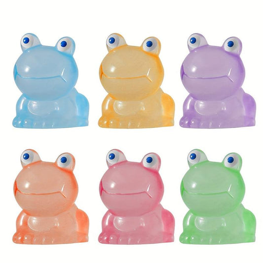 2pcs/10pcs Mixed Luminous Mini Frog Ornaments Aquarium Fish Tank Glow