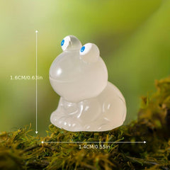 2pcs/10pcs Mixed Luminous Mini Frog Ornaments Aquarium Fish Tank Glow