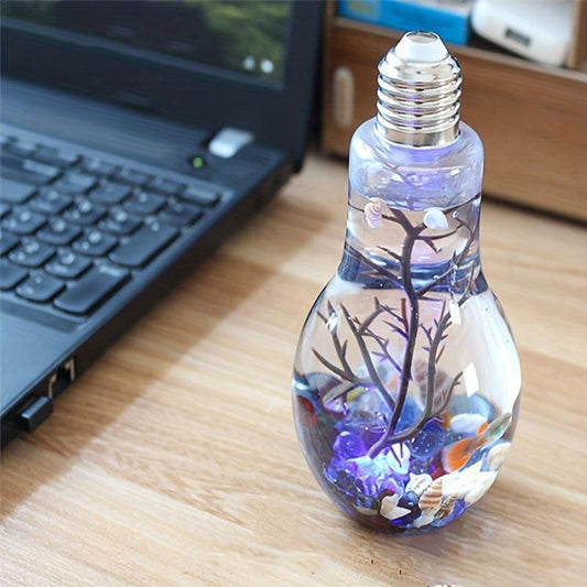 Micro Landscape Aquarium Betta Fish Bottle Light Bulb Shape Durable Plastic