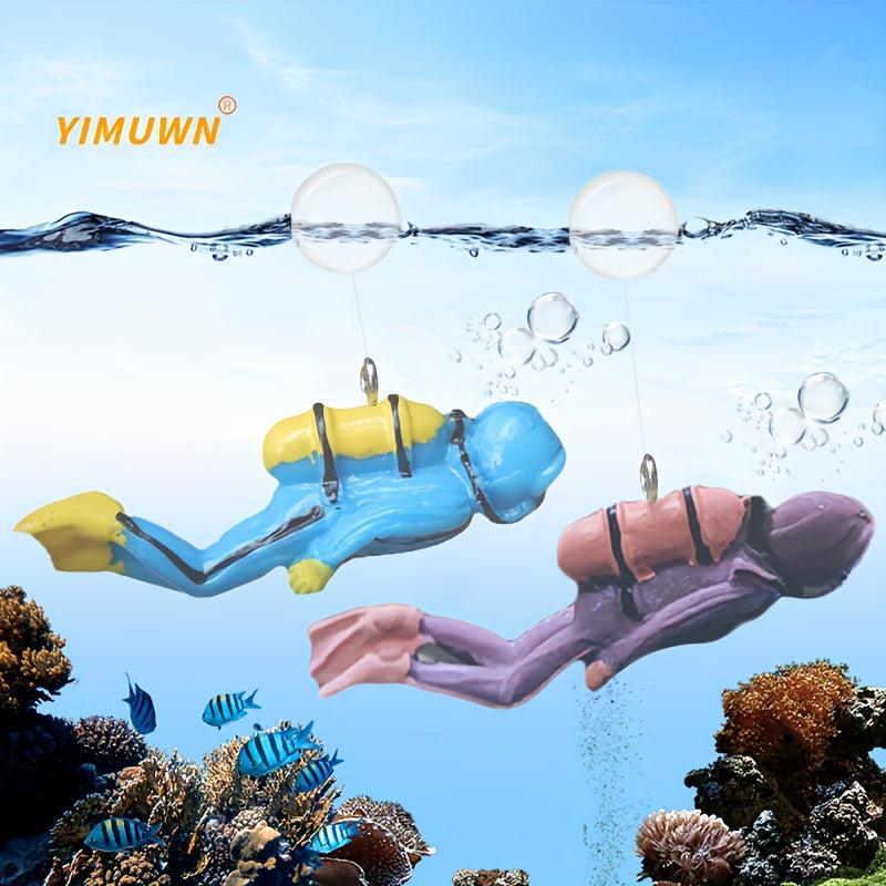 Tank Suspend Diver Ornament Aquarium Decoration
