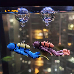 Tank Suspend Diver Ornament Aquarium Decoration