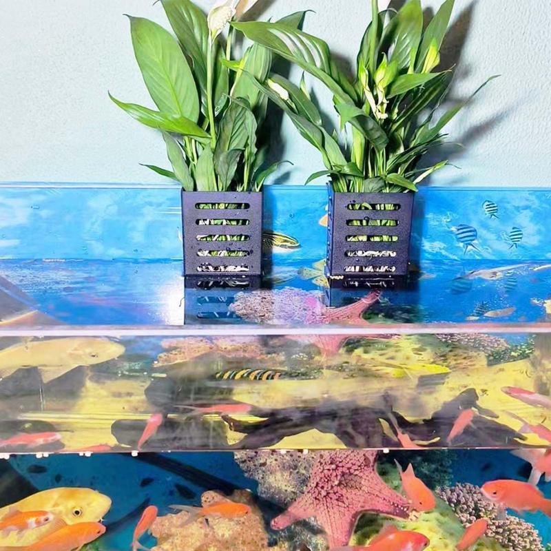 Aquarium Plant Holder with Hole, Aquatic Plant Pot, Planter Cups