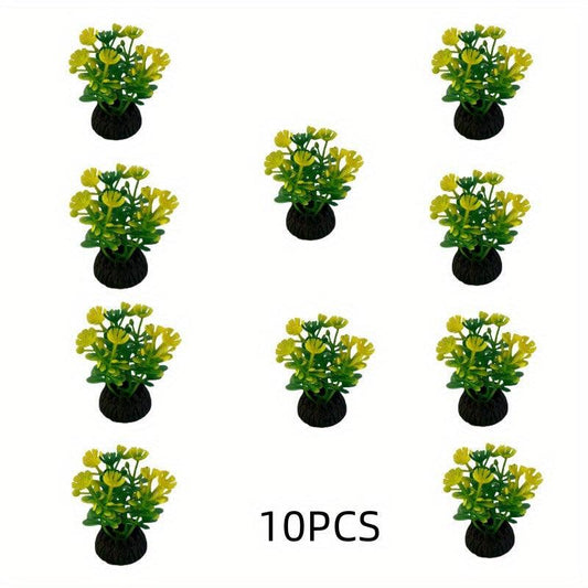 10pcs Colorful Aquarium Decorations for Vibrant Fish Tanks