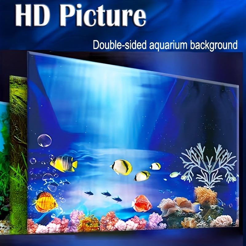Fish Tank Background Sticker Aquarium Poster Decoration