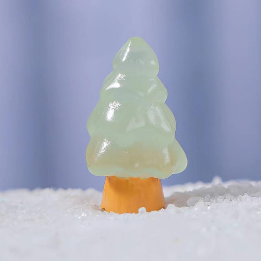 30pcs Christmas Glow Resin Mini Tree Decoration Small Ornaments Aquarium